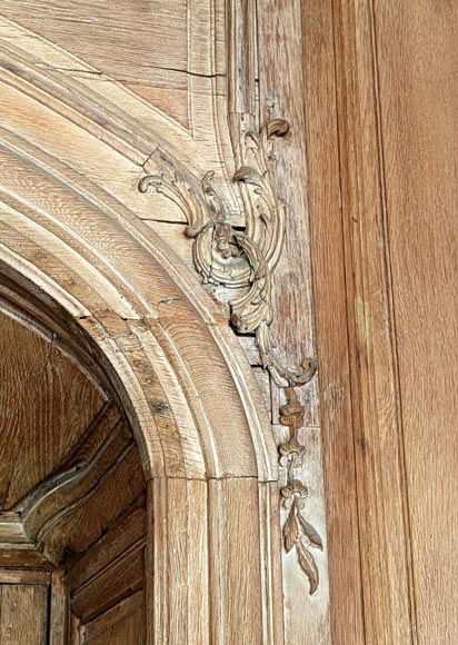 Important Louis XV-period Carved Oak Paneling-12
