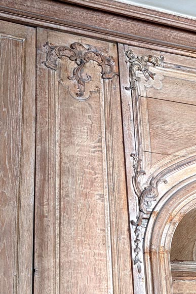Important Louis XV-style Carved Oak Paneling-13