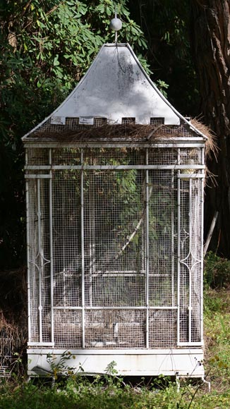 Large 19th century brass & iron bird cage
