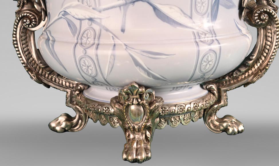 Baccarat crystal & sterling silver Louis XV ewer