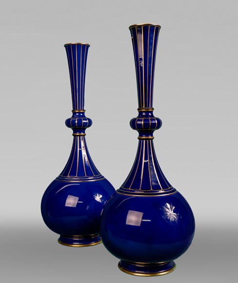 Josef Painted Vase - Cobalt Blue