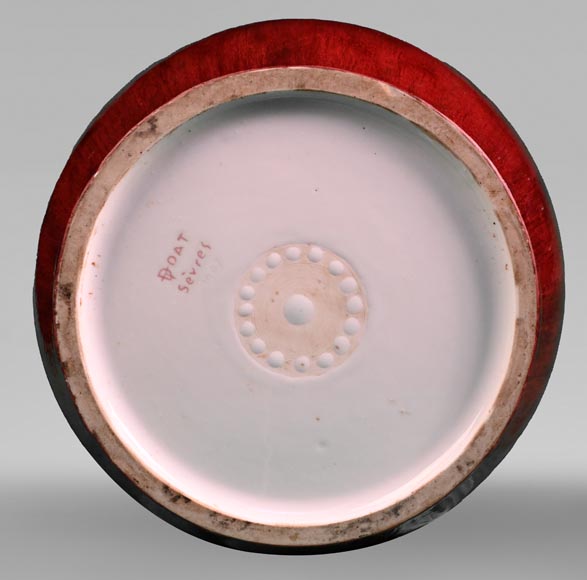 Taxil DOAT for the SÈVRES Manufacture, Oxblood Red Glazed Porcelain Jardinière, 1907-5