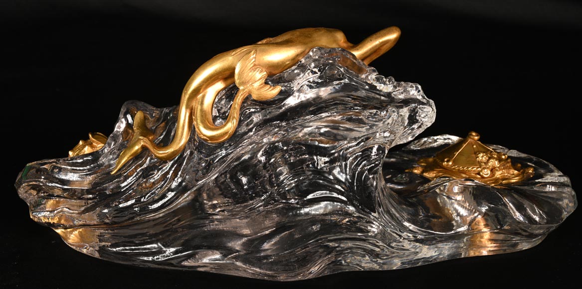 BACCARAT crystalworks, La Vague Inkwell, 1909-8