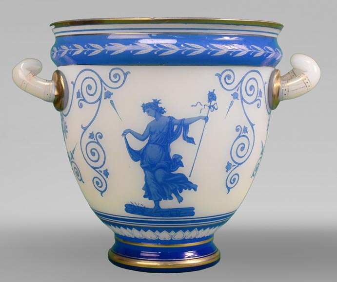 BACCARAT, Crystal Vase with Neo-Greek Decoration, circa 1867-0