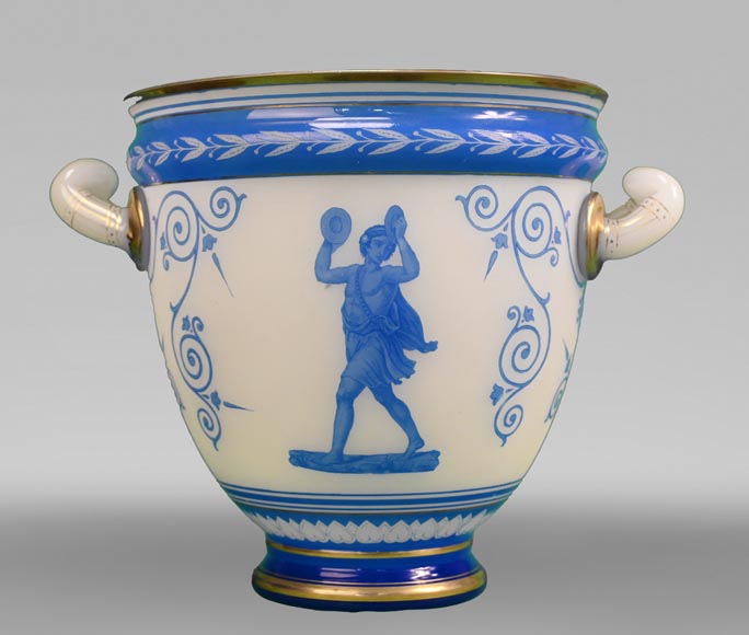 BACCARAT, Crystal Vase with Neo-Greek Decoration, circa 1867-1
