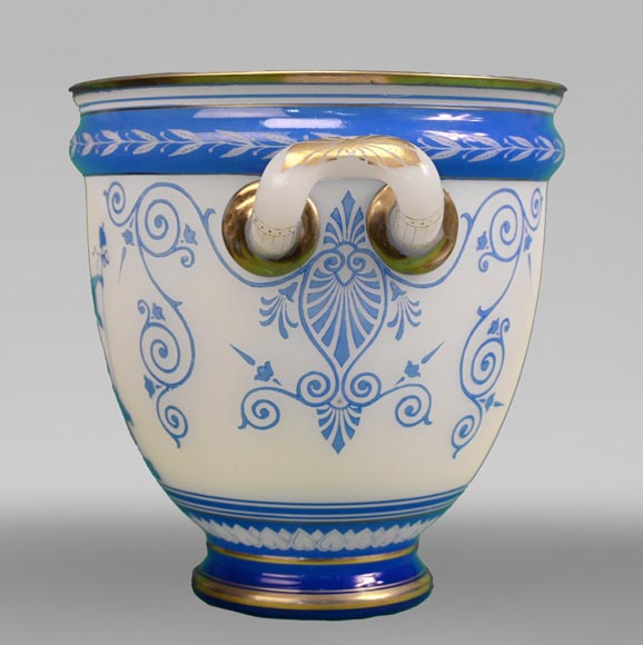 BACCARAT, Crystal Vase with Neo-Greek Decoration, circa 1867-2