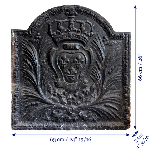 Fireback with the Arms of France from the 18th century-7
