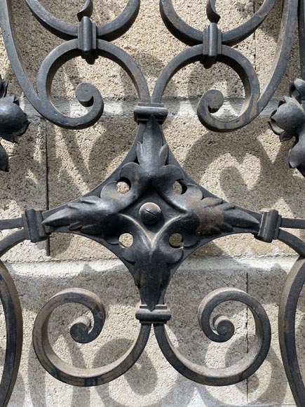 Napoleon III-style wrought iron double gate, 19th century-6