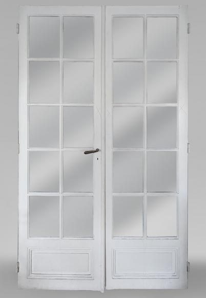 Set of 3 small-paned double doors-1