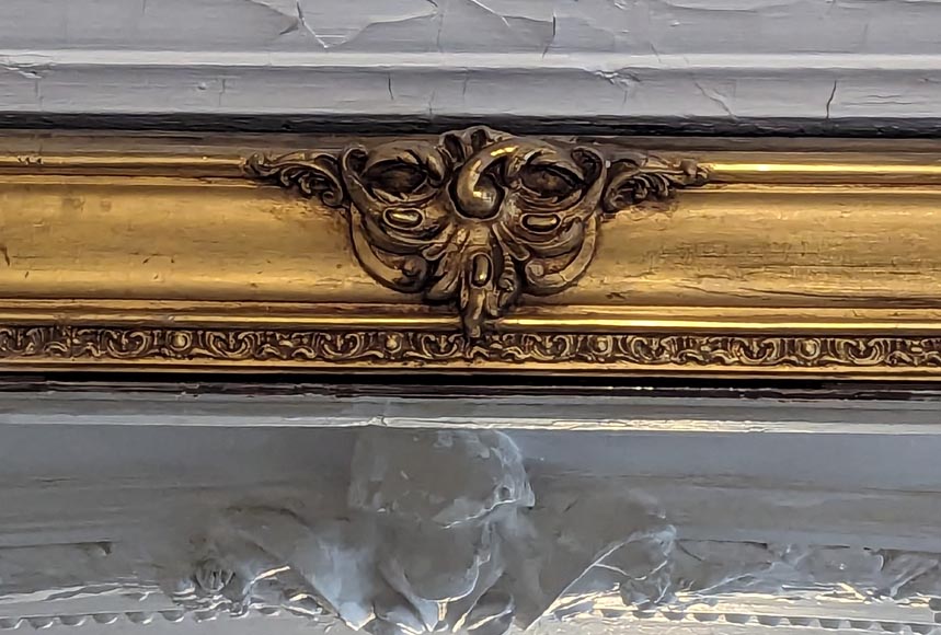 Gilded Trumeau in the Napoleon III style with corners decorated with palmettes-1