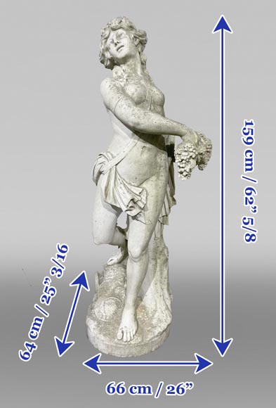 Bacchanalian Woman after CLODION in marble-10