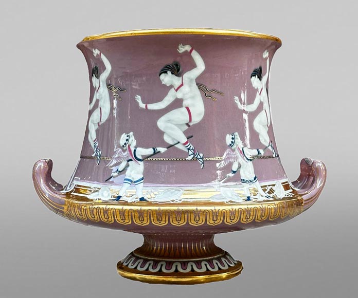 Sèvres Manufacture, Cubiform Vase with Tightrope Dancers, 1867-1869-0