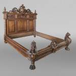 Napoleon III bed in walnut, 19th century