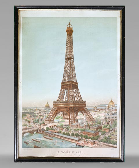 Louis TAUZIN, CHAMPENOIS et Cie, The Eiffel Tower, circa 1889 - Paintings