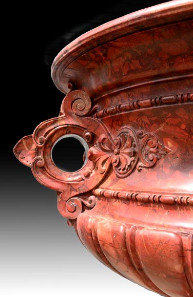 Jules CANTINI, Large Urn in Numidia Red Breccia Marble with Console, second half of the 19th century-4