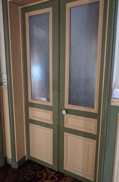 Napoleon III-style double door with engraved glass-2