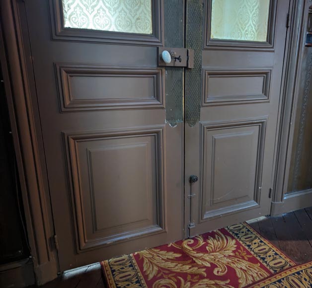 Napoleon III-style double door with engraved glass-9