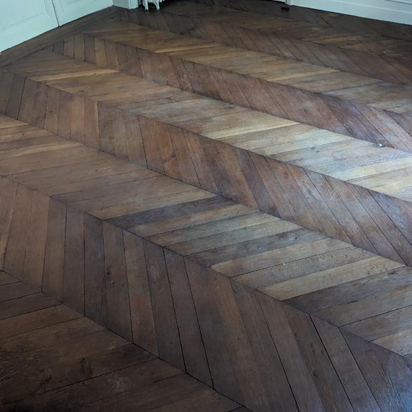 11 m² lot of Point de Hongrie parquet flooring-0