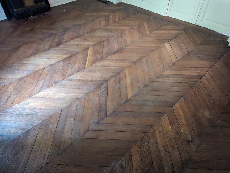 11 m² lot of Point de Hongrie parquet flooring-1