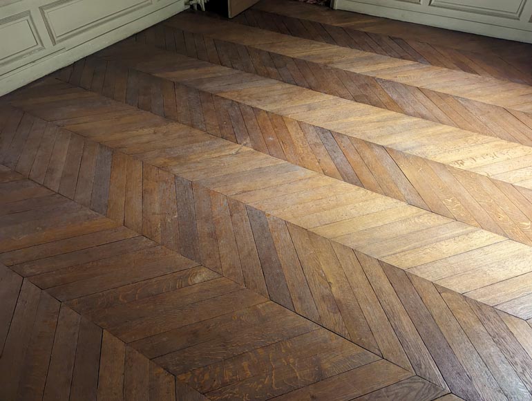 14 m² lot of Point de Hongrie parquet flooring-1