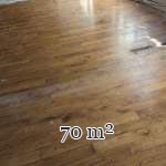 Approx. 70 m² of linear parquet flooring