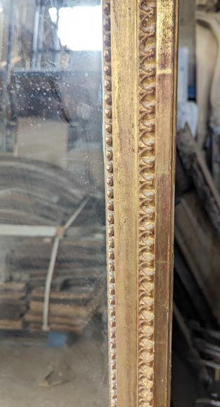 Large Louis XVI style gilded trumeau in two parts-3