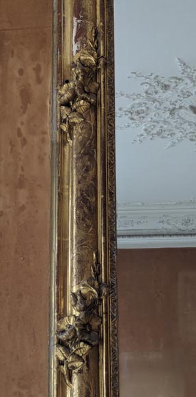 Gilded Napoleon III-style trumeau, richly decorated-7