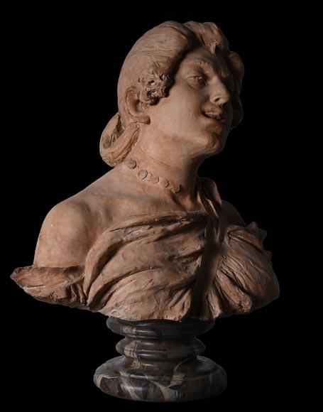 Four Expression Busts in Terracotta, 19th Century-1