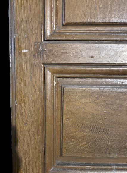 Molded door in resinous wood, painted in oak imitation-8