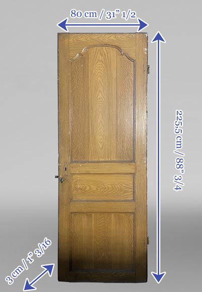 Molded door in resinous wood, painted in oak imitation-9