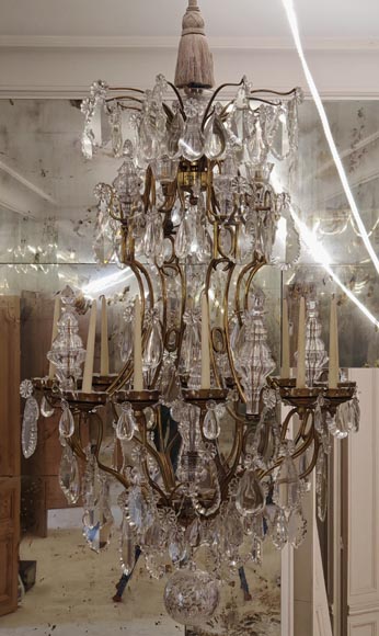 Pair of modern crystal chandeliers, Versailles models-2