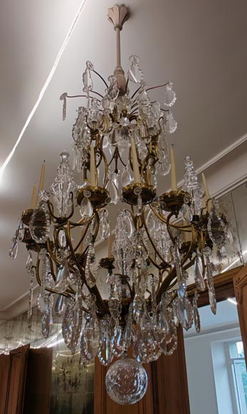 Pair of modern crystal chandeliers, Versailles models-3