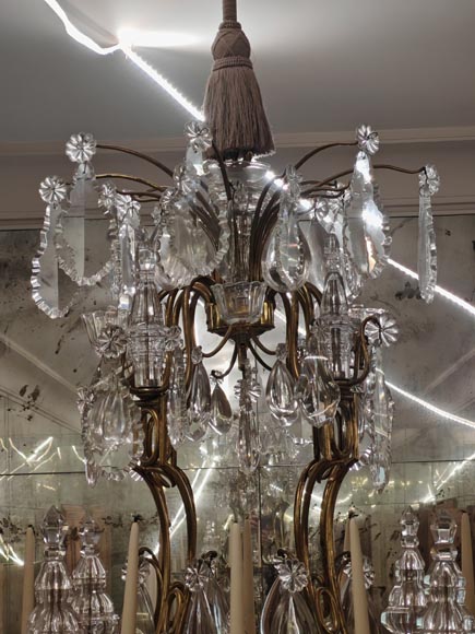 Pair of modern crystal chandeliers, Versailles models-6