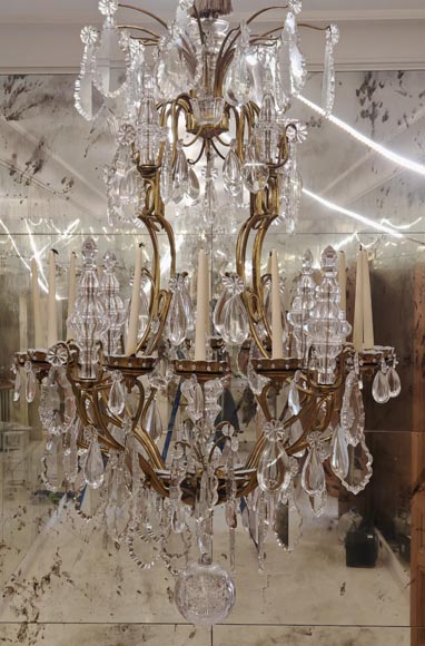 Pair of modern crystal chandeliers, Versailles models-8