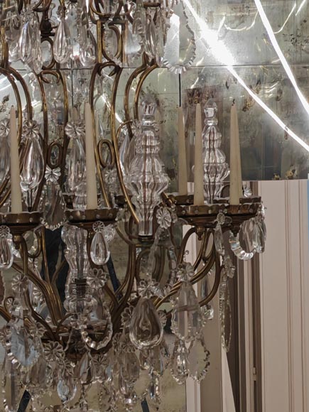 Pair of modern crystal chandeliers, Versailles models-10