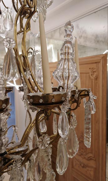 Pair of modern crystal chandeliers, Versailles models-12