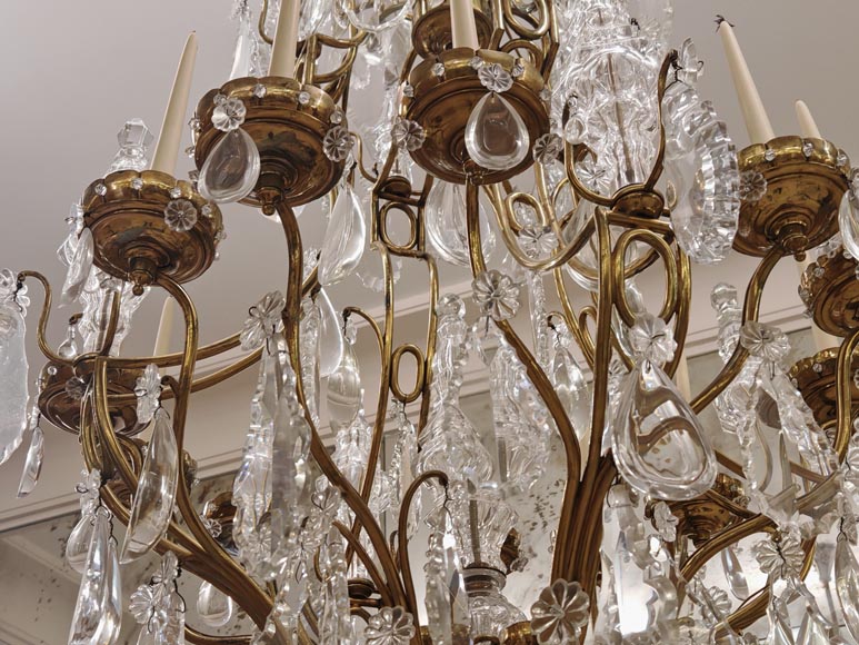 Pair of modern crystal chandeliers, Versailles models-14