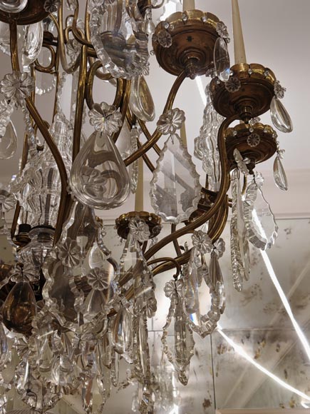 Pair of modern crystal chandeliers, Versailles models-15