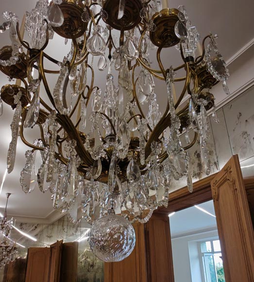 Pair of modern crystal chandeliers, Versailles models-19