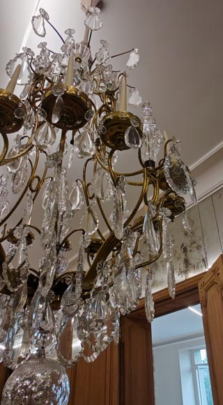 Pair of modern crystal chandeliers, Versailles models-20