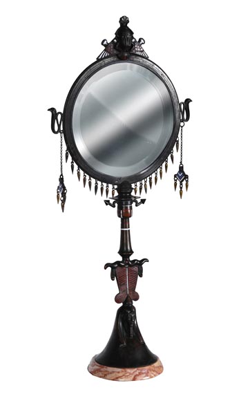 Giuseppe Parvis (attributed to), Egyptian-style Mirror circa 1900-3