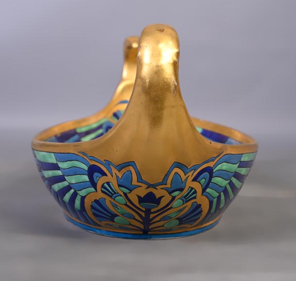 G. Delfosse, Egyptian-Style Planter Adorned with Falcons-7