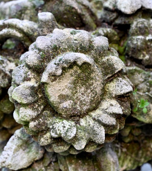 Pair of stone flower baskets-8