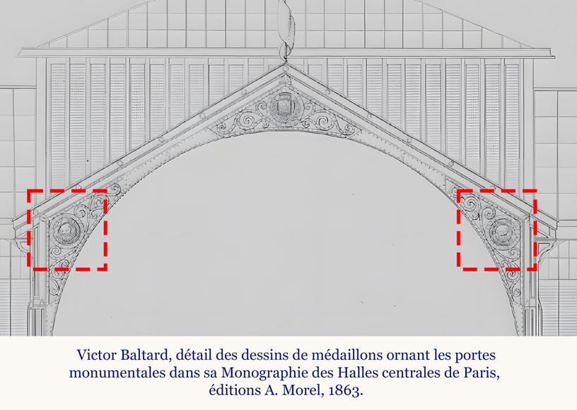 Victor BALTARD, Medallion from the Wheat and Flour Pavilion of the Paris Central Market, circa 1860-7