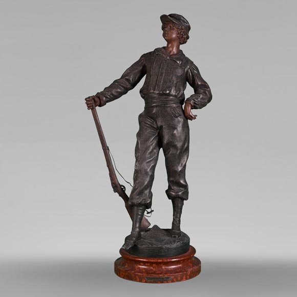 Louis MOREAU (after) - “Champion de tir” (Shooting Champion), regule statuette-0