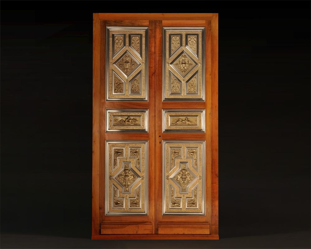 BERGUE Adolphe, An Exceptional Pair of Neo-Renaissance Doors-0