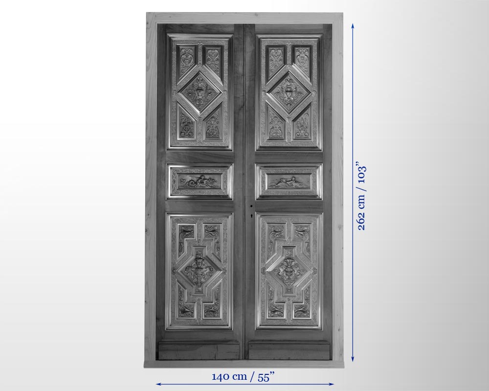 BERGUE Adolphe, An Exceptional Pair of Neo-Renaissance Doors-15