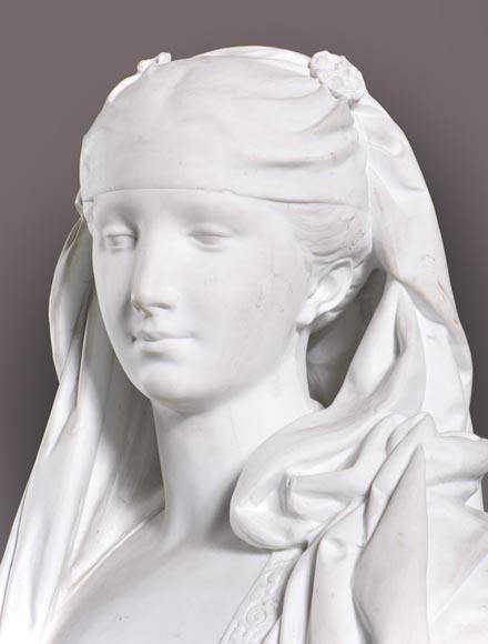 Veiled Lady Bust Statue, 36 cm / 14, Mother Mary Bust Sculpture