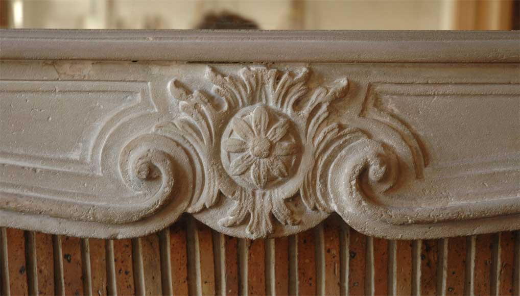 Antique Regence period stone mantel-1