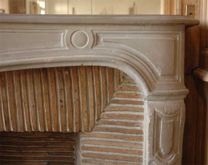 Antique Regence period stone mantel-6